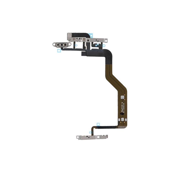 Power And Volume Flex Cable With Metal Plate For Iphone Pro