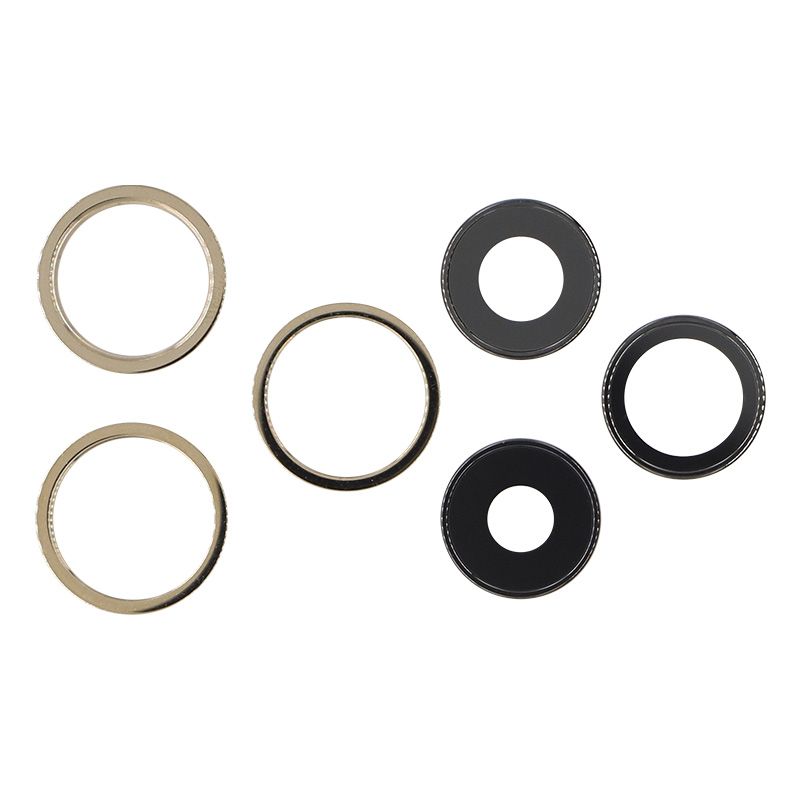 Back Camera Lens With Bracket and Frame Ring for iPhone 13 Pro/13 Pro Max-Gold