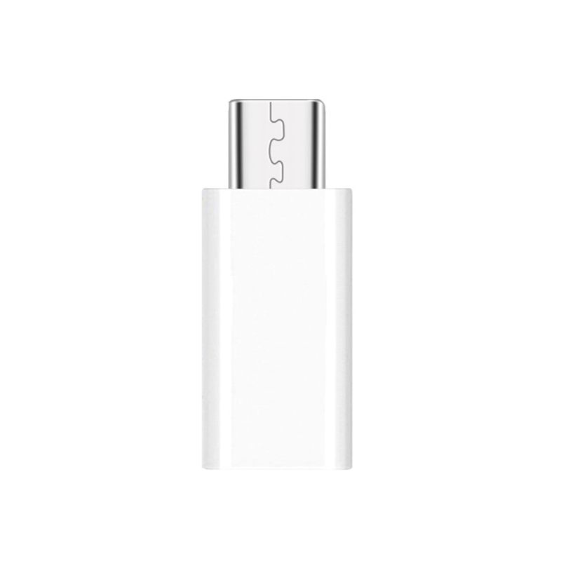 USB C Female to Micro USB Male Adapter (ABS)(White))