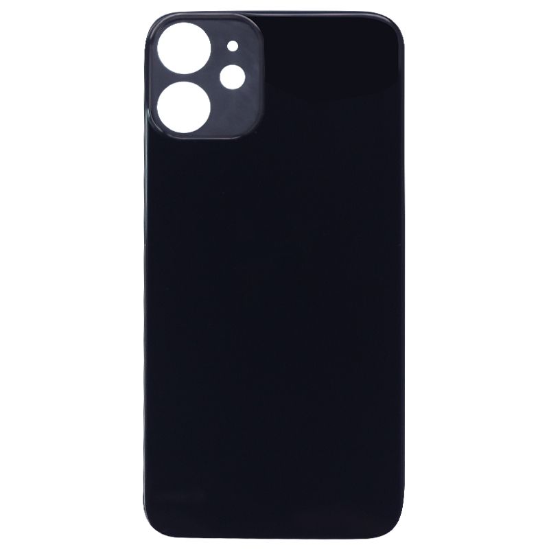 Back Glass Cover for iPhone 12 Mini (for iPhone/Large Camera Hole) - Black