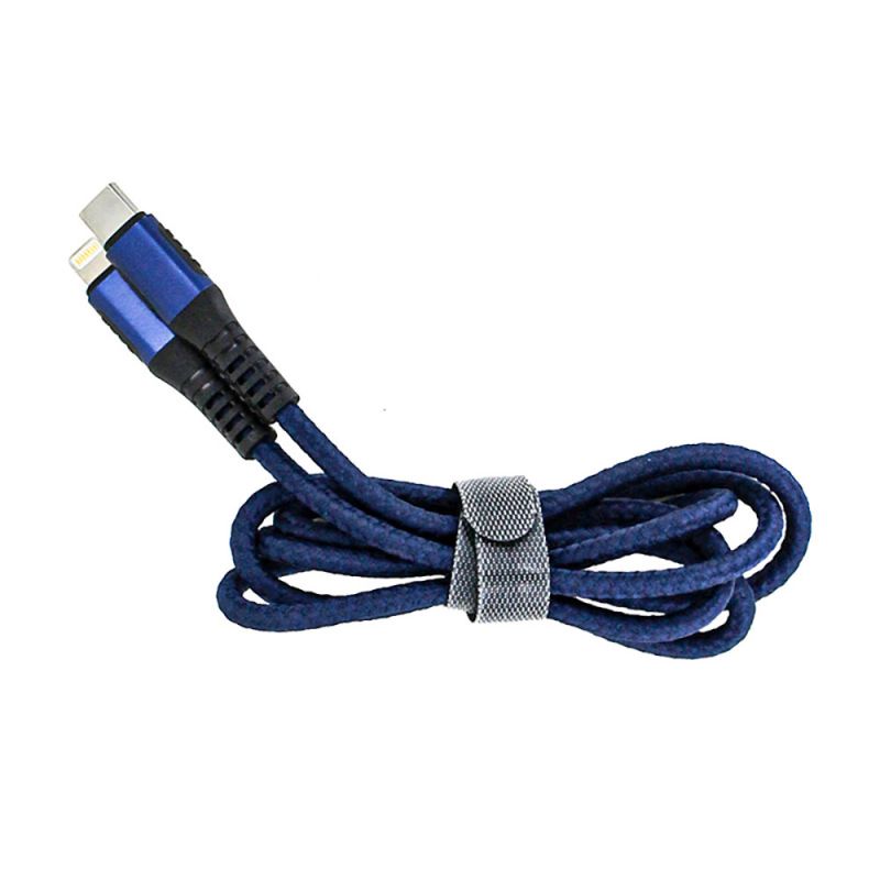 3A Type-C to 8 Pin Fast Charging Data Cable (Integration Head/Braided Line) - Blue (1.0M)