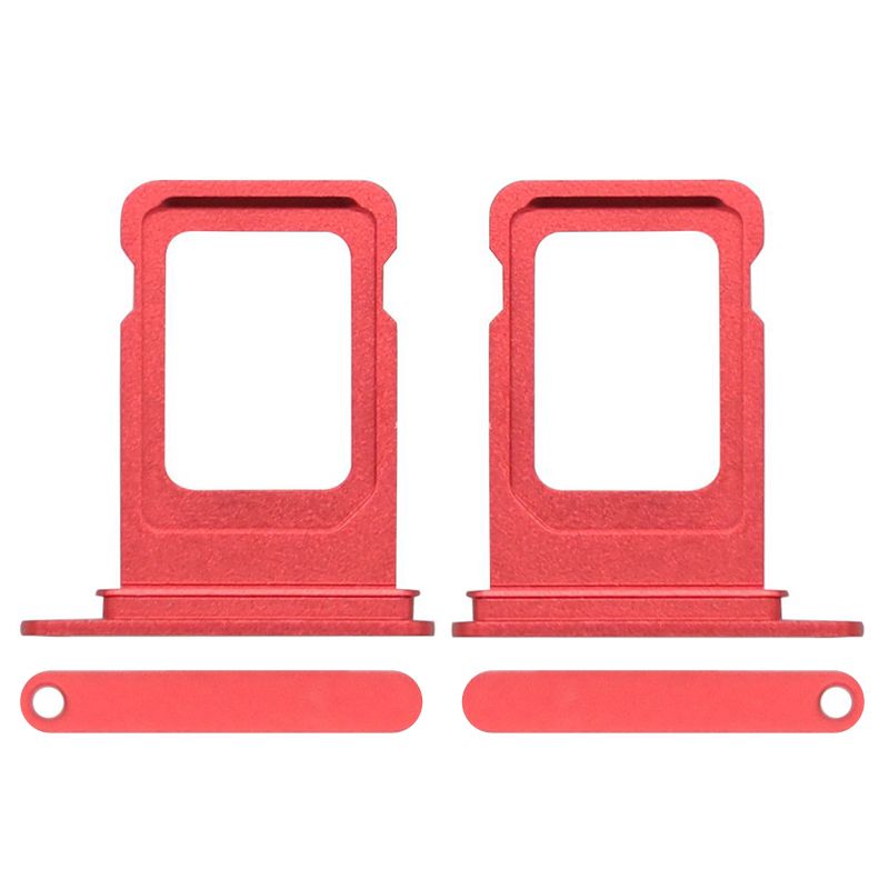 Sim Card Tray with Waterproof Gasket Ring for iPhone 13/13 Mini(Single SIM Card Version)-Red