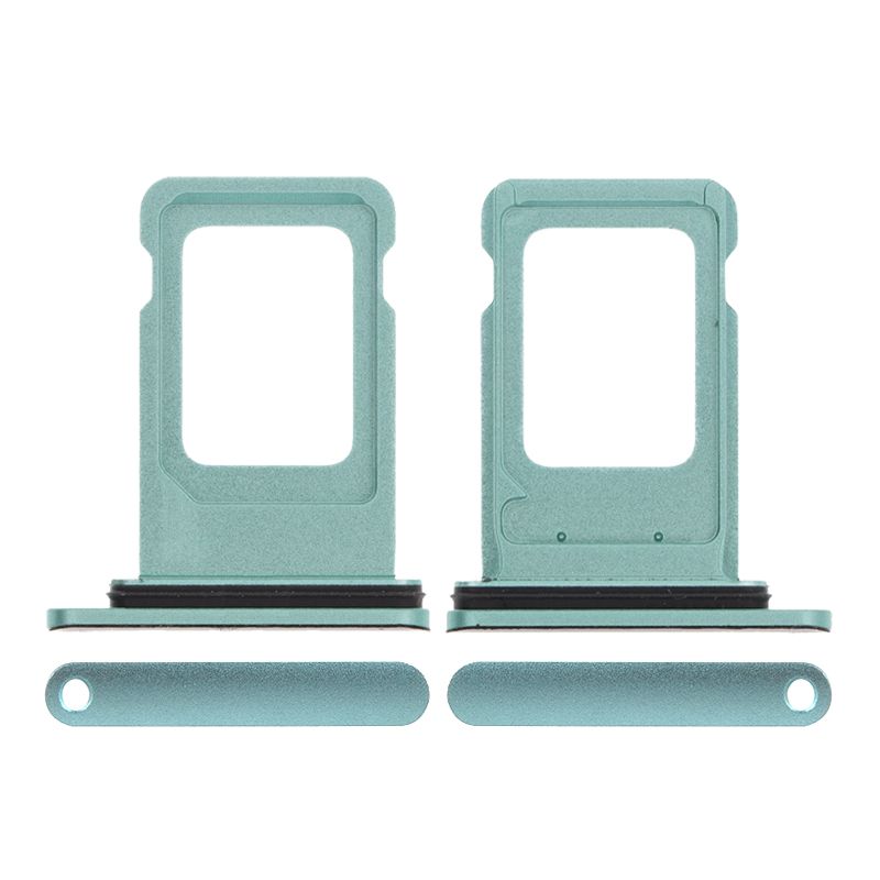 Sim Card Tray with Waterproof Gasket Ring for iPhone 11(Green)