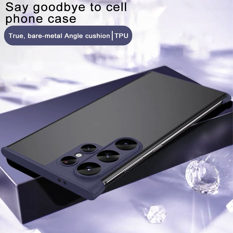 Corner pad protective case for Samsung Galaxy S23 Ultra (TPU)(Purple)