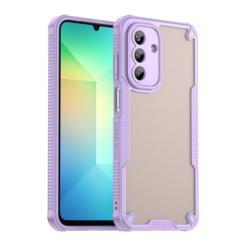 For Samsung Galaxy A26 5G Armor Case-PC+TPU Hybrid,Frosted Semi-Transparent,Anti-Shock Design(Purple)