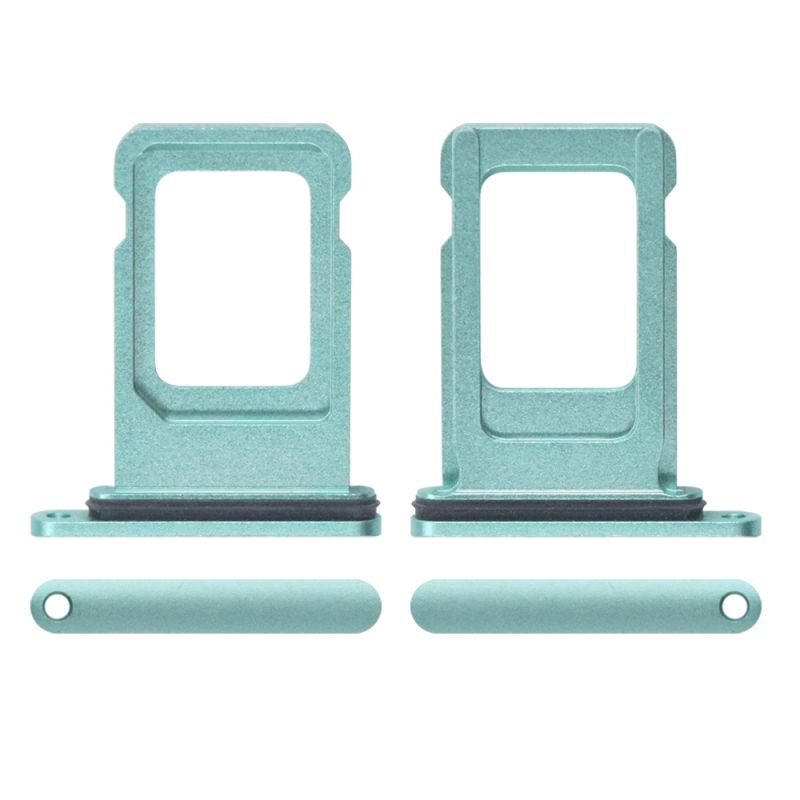 Sim Card Tray with Waterproof Gasket Ring for iPhone 11(Green)