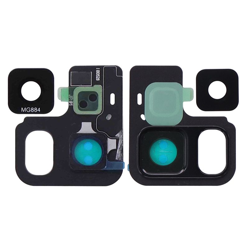 Back Camera Glass Lens and Cover Bezel Ring for Samsung Galaxy A8 Plus (A730/2018) (Black)