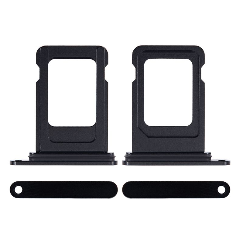 Single Sim Card Tray for iPhone 15/15 Plus(Black)