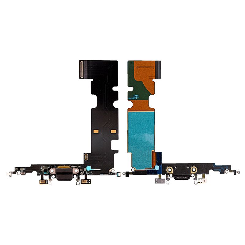 Charging Port Flex Cable(With Mic,Antenna) for iPhone 8 Plus(Black)