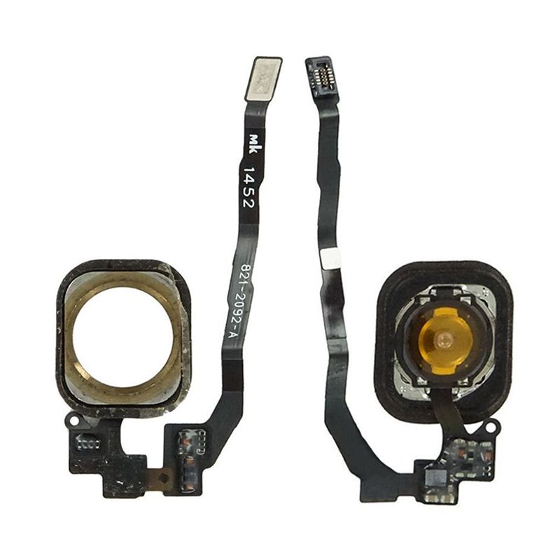 Home Button with Flex Cable and Rubber Gasket for iPhone 5S/SE(2016)(Gold)