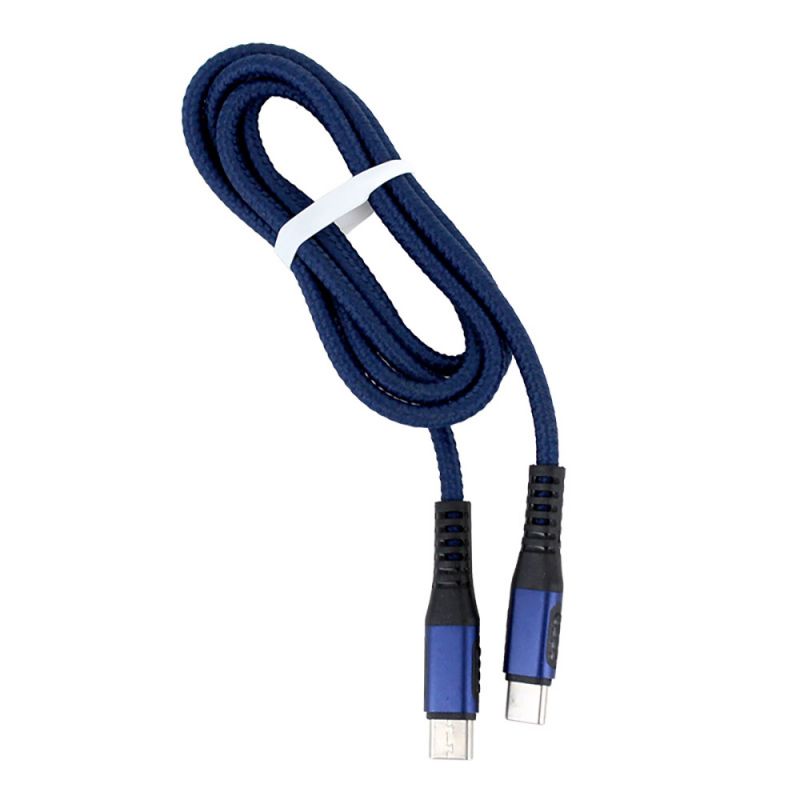 3A Type-C to Type-C Fast Charging Data Cable (Integration Head/Braided Line) - Blue (1.0M)