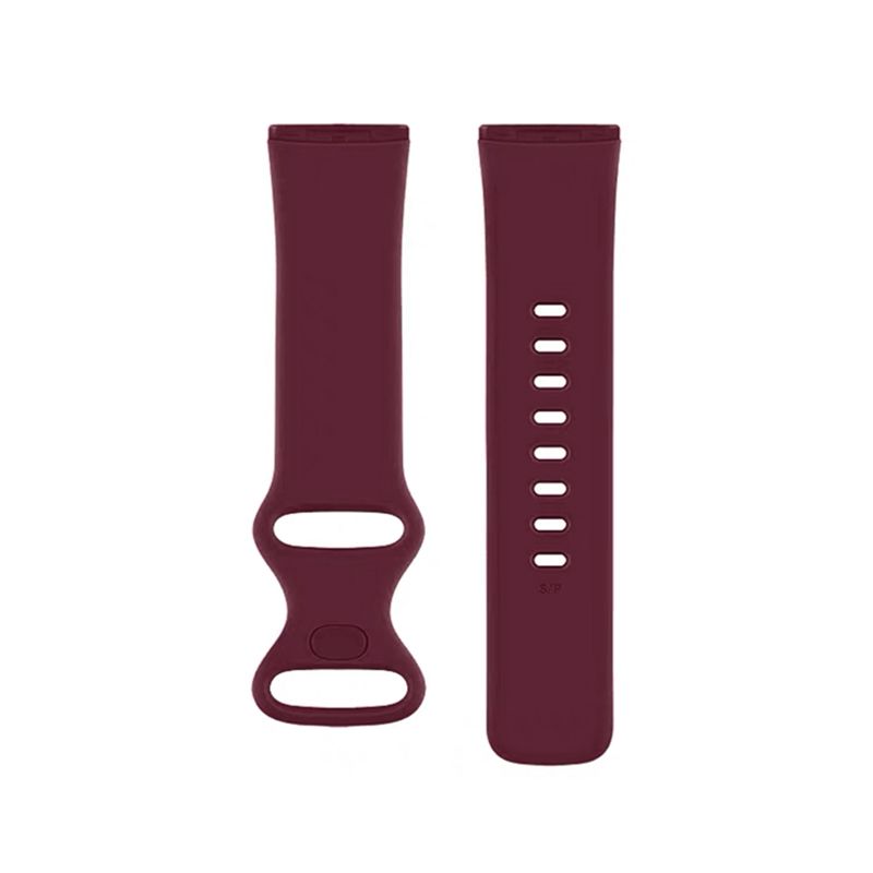 Silicone Strap for Fitbit Versa 3(100 102mm)(Wine Red)