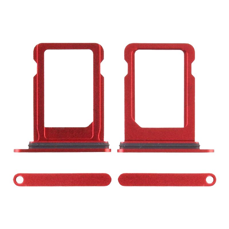 Sim Card Tray with Waterproof Gasket Ring for iPhone 12 Mini(Red)