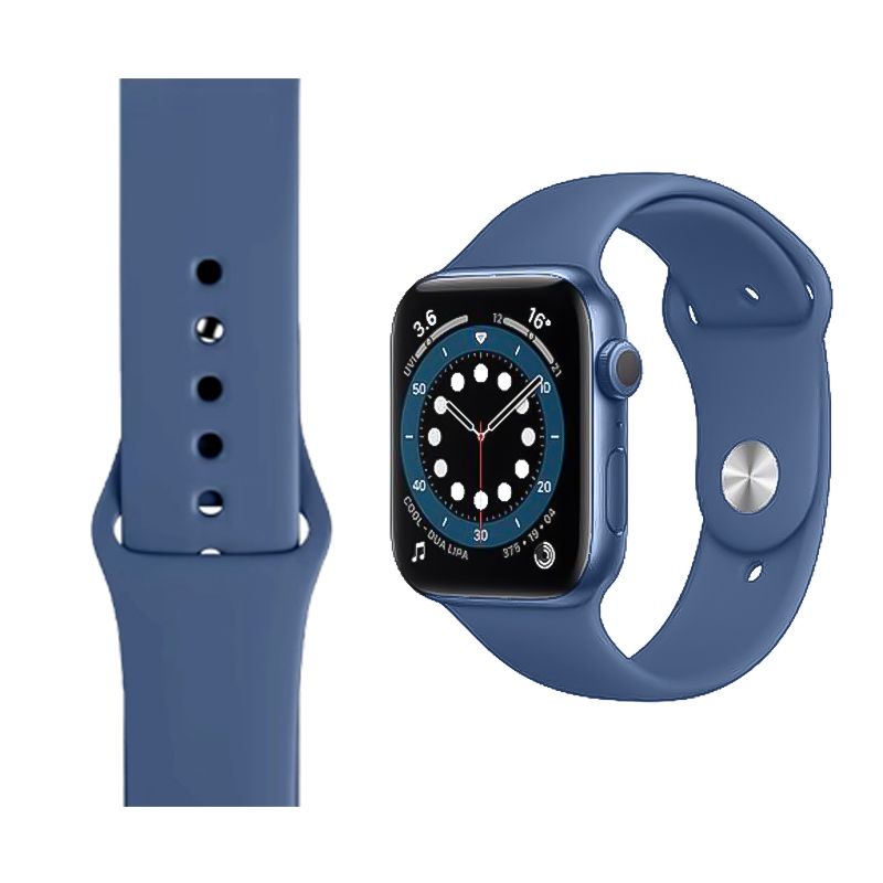 Silicone Strap for Apple iWatch Series (38/40/41MM)(Navy Blue)