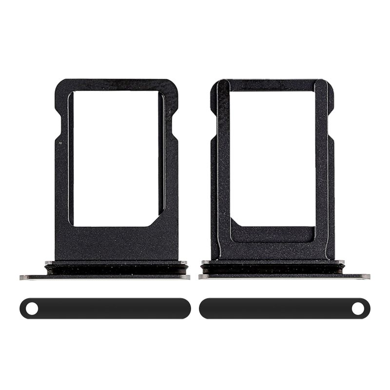 Sim Card Tray with Waterproof Gasket Ring for iPhone X(Black)