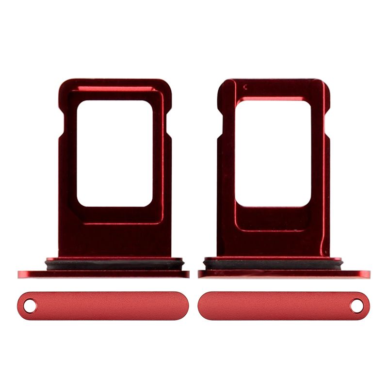 Sim Card Tray with Waterproof Gasket Ring for iPhone XR(Red)