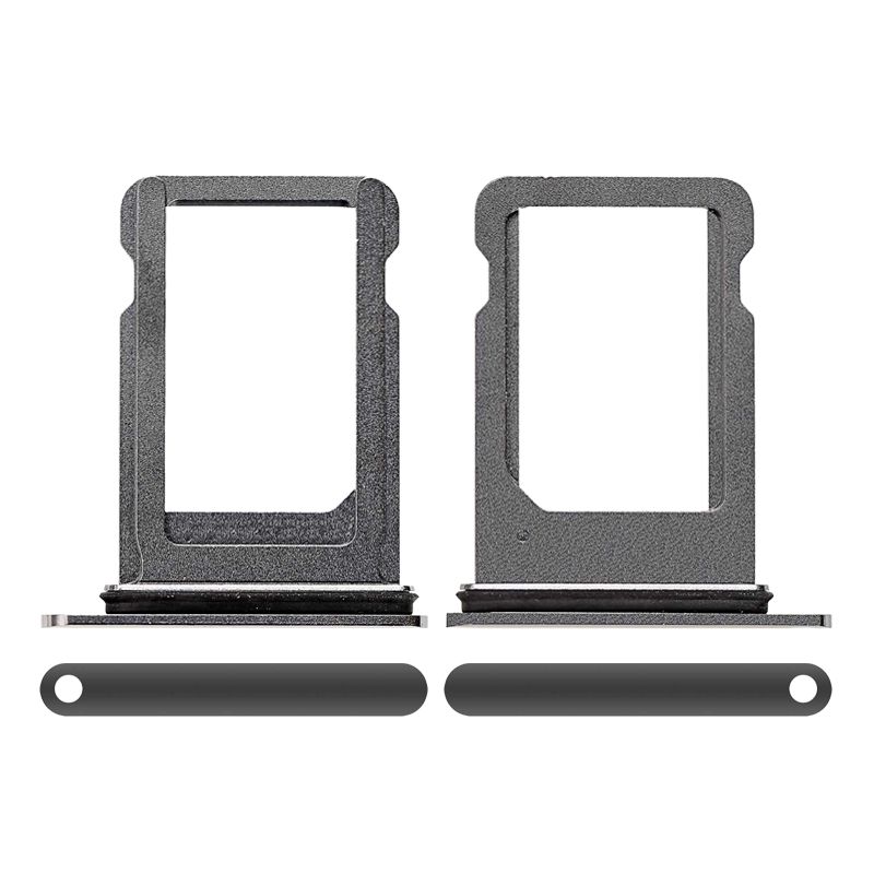 Sim Card Tray with Waterproof Gasket Ring for iPhone XS(Black)