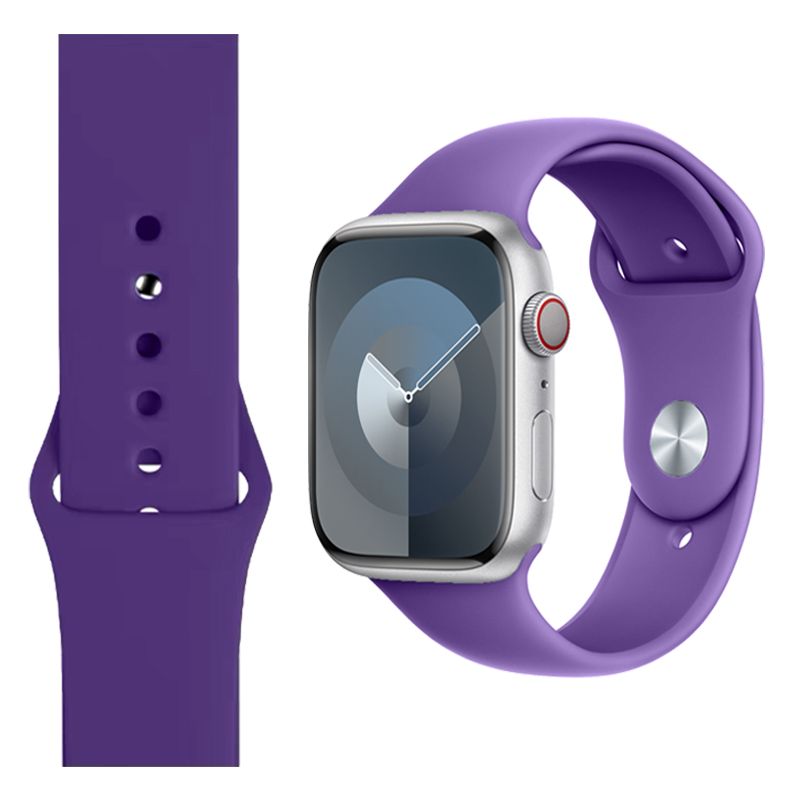 Silicone Strap for Apple iWatch Series (42/44/45/49MM)(New Purple)