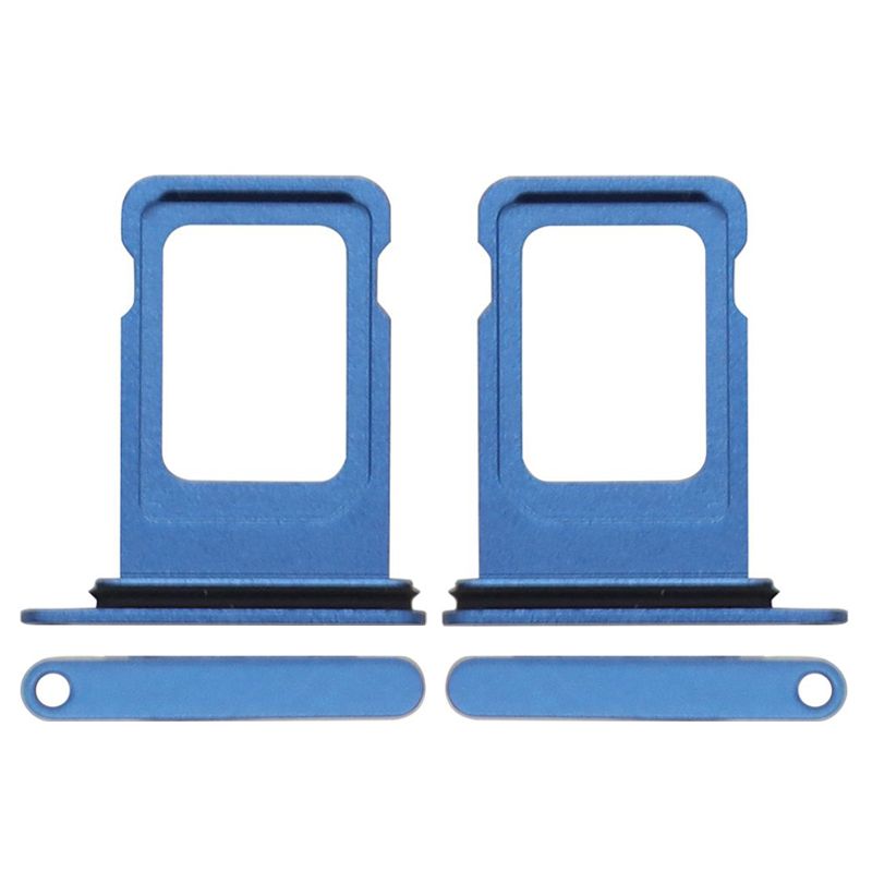 Sim Card Tray with Waterproof Gasket Ring for iPhone 13/13 Mini(Single SIM Card Version)-Blue