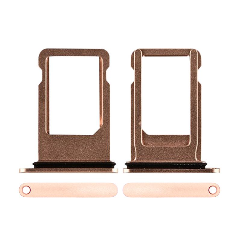 Sim Card Tray with Waterproof Gasket Ring for iPhone 8 Plus(Rose Gold)