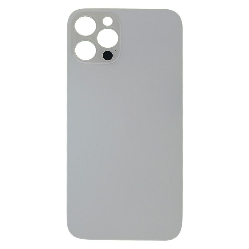 Back Glass Cover for iPhone 12 Pro (for iPhone/Large Camera Hole) - Silver