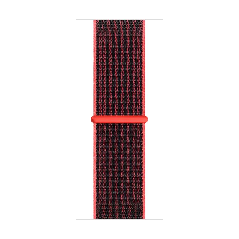 Woven nylon strap for iwatch38/40/41mm(Red Black)