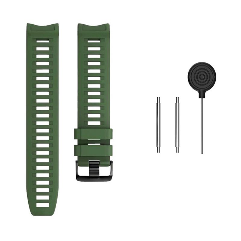 Silicone Strap for Garmin Instinct 2(Army Green)