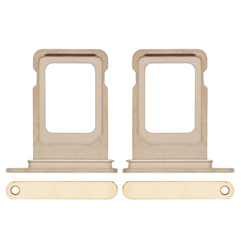 Sim Card Tray with Waterproof Gasket Ring for iPhone 13 Pro/13 Pro Max(Single SIM Card Version)-Gold