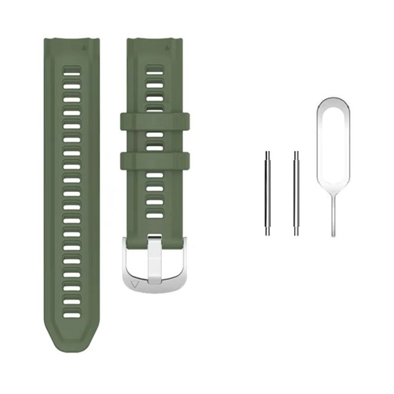 Silicone Strap for Garmin Instinct 2S(Army Green)