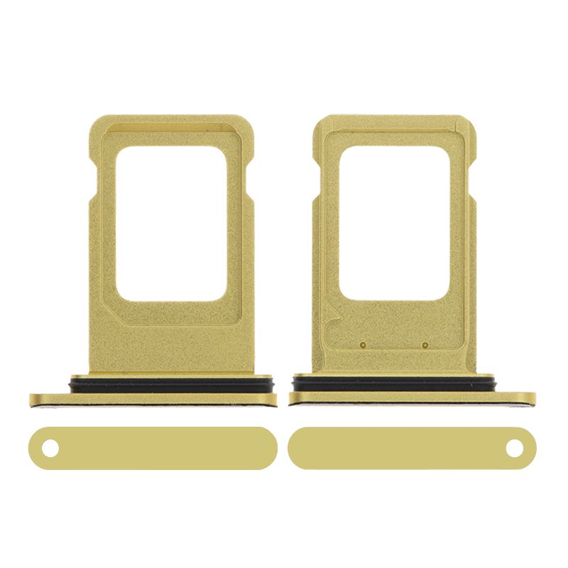 Sim Card Tray with Waterproof Gasket Ring for iPhone 11(Yellow)