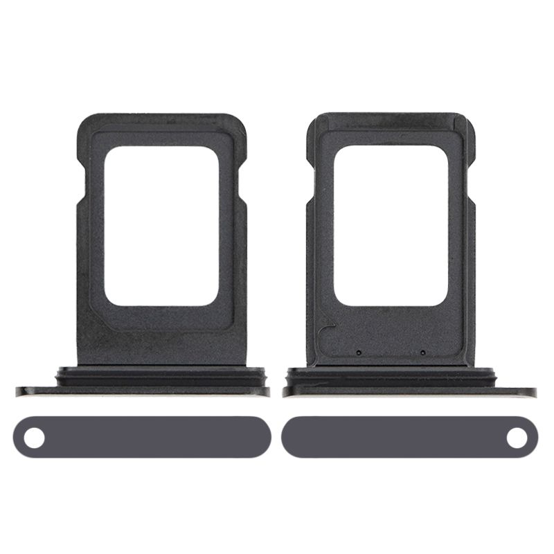 Sim Card Tray with Waterproof Gasket Ring for iPhone 11 Pro Max(Gray)