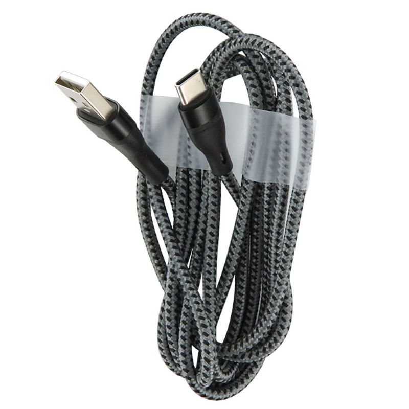 USB to Type-C Charging Data Cable (Braided Line) - Black (1.0M)