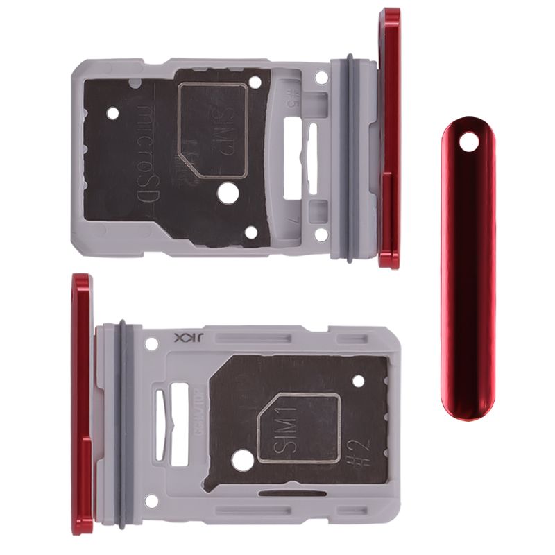 Dual Sim Card Tray for Samsung Galaxy S20 FE 5G (Red)