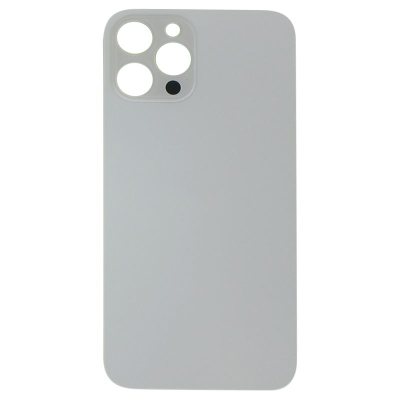 Back Glass Cover for iPhone 12 Pro Max (for iPhone/Large Camera Hole) - Silver