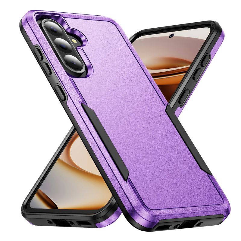For Samsung Galaxy A36 TPU+PC 2 in 1 shockproof Hybrid Protective Case(Purple+Black)