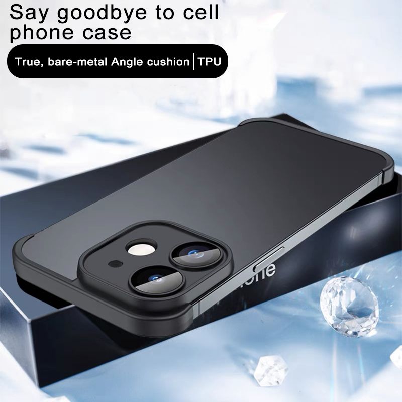 Corner pad protective case for iPhone 12 (TPU)(Black)