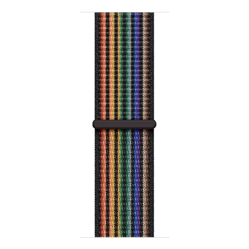 Woven nylon strap for iwatch42/44/45/49mm(Pride Black)