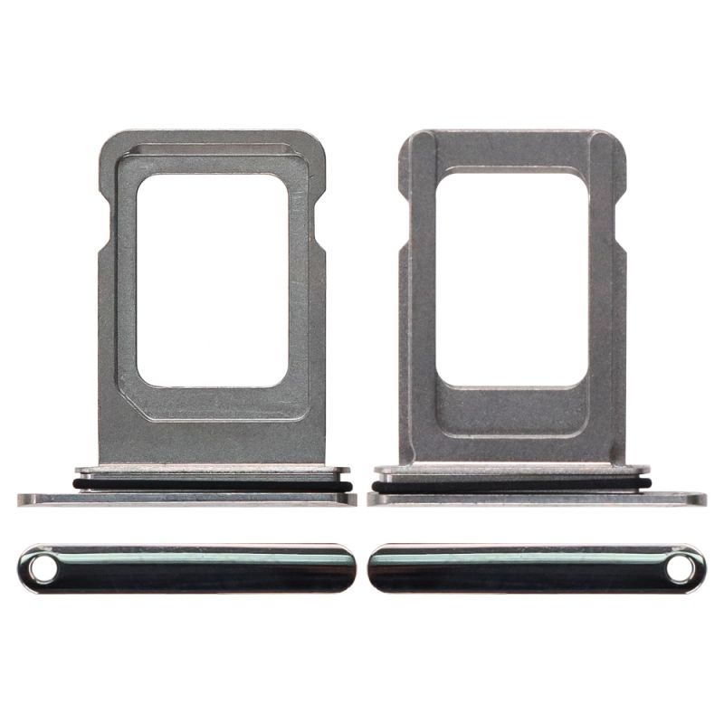 Sim Card Tray with Waterproof Gasket Ring for iPhone 11 Pro(Silver)
