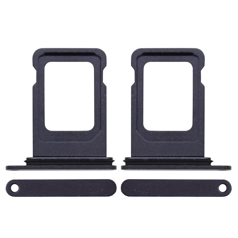 Sim Card Tray with Waterproof Gasket Ring for iPhone 13/13 Mini(Single SIM Card Version)-Black