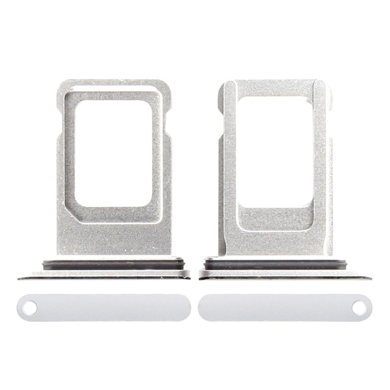 Sim Card Tray with Waterproof Gasket Ring for iPhone XR(Silver)