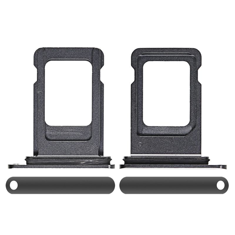 Sim Card Tray with Waterproof Gasket Ring for iPhone XS Max(Black)