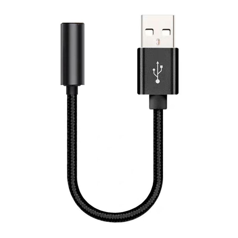 3.5mm AUX Audio to USB Cable-Black