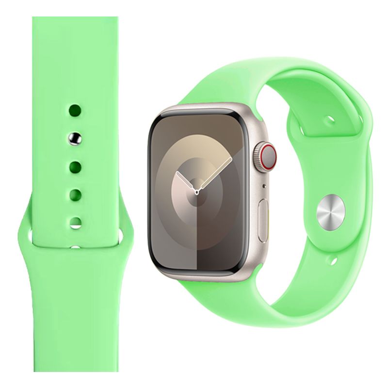 Silicone Strap for Apple iWatch Series (42/44/45/49MM)(Official Mint)