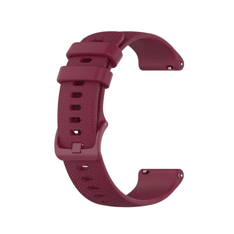 Silicone Strap for Garmin venu/Garmin venu sq/Garmin vivoactive 3 (20MM) (Wine red)