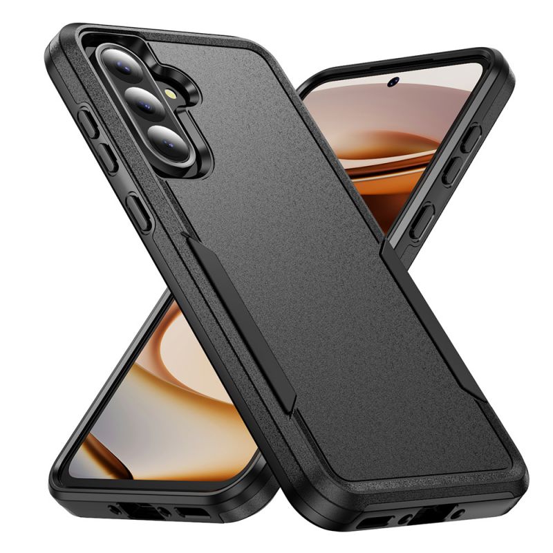 For Samsung Galaxy A36 TPU+PC 2 in 1 shockproof Hybrid Protective Case(Black+Black)