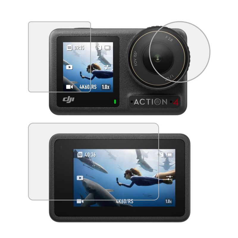 Regular Tempered Glass for DJI OSMO Action 4(3 piece set)