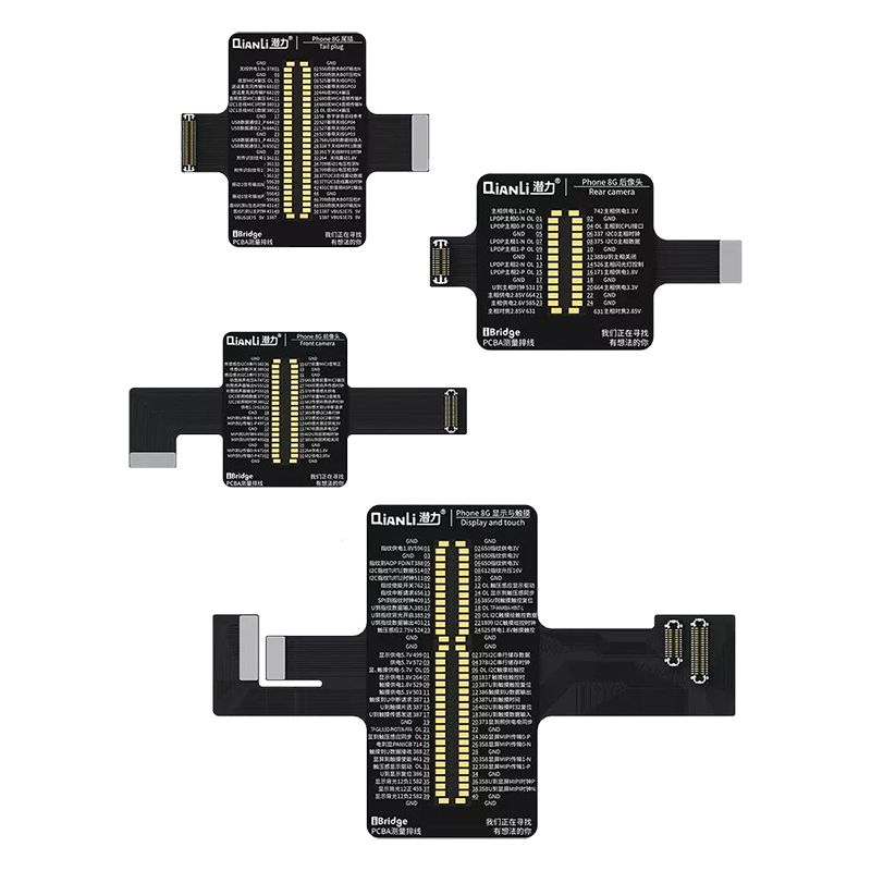 iBridge PCBA Testing Cable for Front Camera/Rear Camera/Dock Connector and Touch for iPhone 8