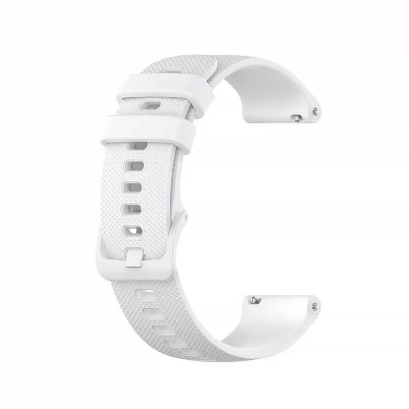 Silicone Strap for Garmin venu/Garmin venu sq/Garmin vivoactive 3 (20MM) (White)