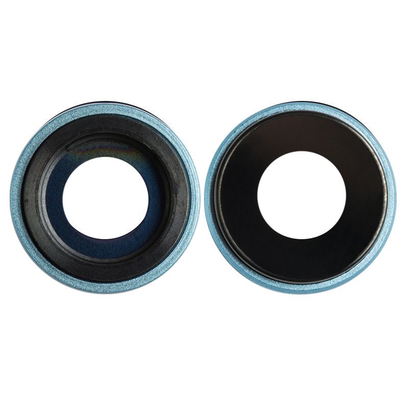 Back Camera Glass Lens Cover with Frame Ring for iPhone XR(Blue)