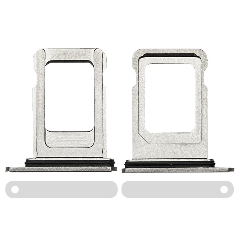 Sim Card Tray with Waterproof Gasket Ring for iPhone 12(Silver)